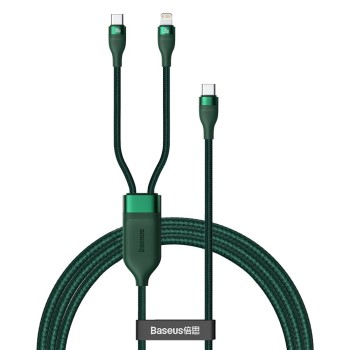 Cablu de Date Type-C la Type-C, Lightning 100W, 1.2m - Baseus Flash Series (CA1T2-F06) - Green