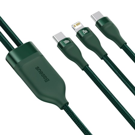 Cablu de Date Type-C la Type-C, Lightning 100W, 1.2m - Baseus Flash Series (CA1T2-F06) - Green