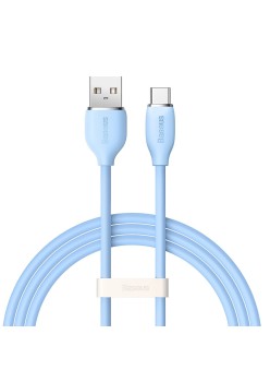 Cablu de Date USB la Type-C 100W, 1.2m - Baseus Jelly Liquid Silica Gel (CAGD010003) - Blue