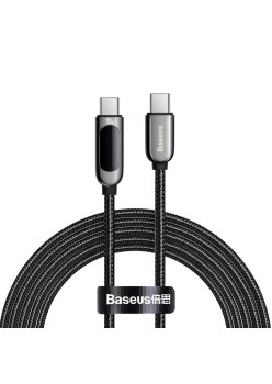 Cablu de Date Type-C la Type-C 100W, Fast Charging, 1m - Baseus Display (CATSK-B01) - Black
