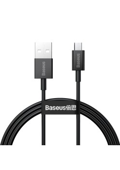 Cablu de Date USB la Micro-USB 2A, 1m - Baseus Superior (CAMYS-01) - Black
