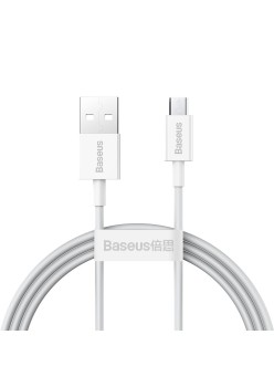 Cablu de Date USB la Micro-USB 2A, 1m - Baseus Superior Series (CAMYS-02) - White