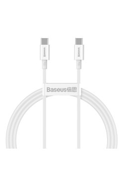 Cablu de Date Type-C la Type-C 100W, 1m - Baseus Superior Series (CATYS-B02) - White