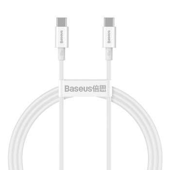 Cablu de Date Type-C la Type-C 100W, 1m - Baseus Superior Series (CATYS-B02) - White