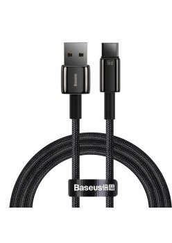 Cablu de Date USB la Type-C 66w, 1m - Baseus Tugsten Gold (CATWJ-B01) - Black