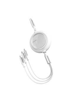 Cablu de Date USB la Type-C, Lightning, Micro-USB 3.5A, 1.2m - Baseus (CAMLT-MJ02) - White