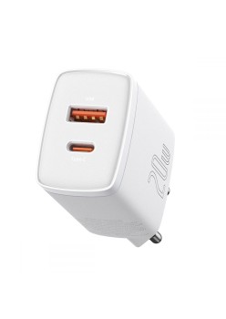 Incarcator Priza USB QC3.0 + Type-C 20W - Baseus Compact (CCXJ-B02) - White