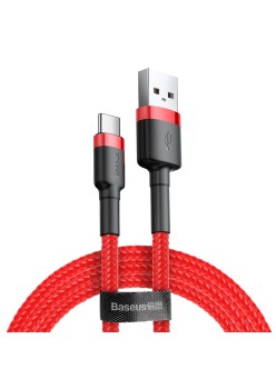 Cablu de Date USB Type-C, 3A, 0.5m - Baseus Cafule (CATKLF-A09) - Red
