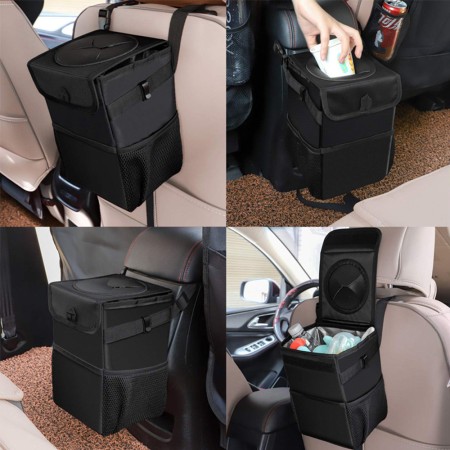 Cos de Gunoi Auto 24x16x16cm - Techsuit Foldable (CO-T3) - Black