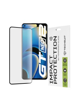 Folie pentru Realme GT Neo2 / GT2 / GT Neo 3T / GT Neo 3T Dragon Ball Z Edition - Techsuit 111D Full Cover / Full Glue Glass - Black