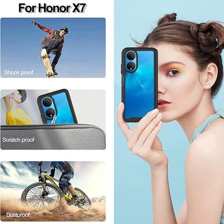 Husa pentru Honor X7 + Folie - Techsuit Defense360 Pro - Black
