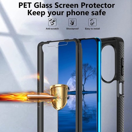 Husa pentru Honor X7 + Folie - Techsuit Defense360 Pro - Black