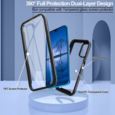 Husa pentru Honor X7 + Folie - Techsuit Defense360 Pro - Black