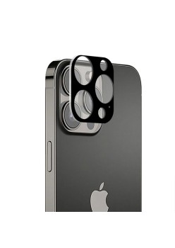 Folie Camera pentru iPhone 13 Pro / 13 Pro Max - Techsuit Full Camera Glass - Black