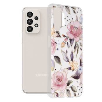 Husa pentru Samsung Galaxy A13 4G - Techsuit Marble Series - Chloe White
