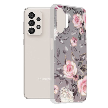 Husa pentru Samsung Galaxy A13 4G - Techsuit Marble Series - Bloom of Ruth Gray
