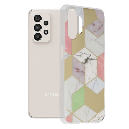 Husa pentru Samsung Galaxy A13 4G - Techsuit Marble Series - Purple Hex