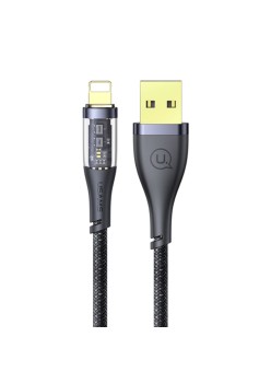 Cablu de Date USB la Lightning 1.2m - USAMS Icy Series (US-SJ574) - Black