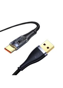 Cablu de Date USB la Type-C PD, 66W, 1.2m - USAMS Icy Series (US-SJ572) - Black