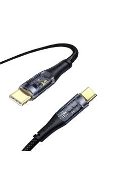 Cablu de Date Type-C la Type-C PD, 100W, 1.2m - USAMS Icy Series (US-SJ574) - Black