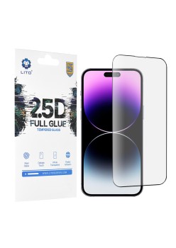 Folie pentru iPhone 14 Pro Max - Lito 2.5D FullGlue Glass - Black