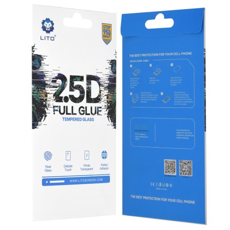 Folie pentru iPhone 14 Pro Max - Lito 2.5D FullGlue Glass - Black