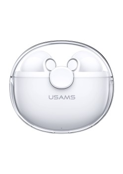 Casti Bluetooth Wireless Stereo - USAMS BU12 Series Dual-Channel (BHUBU01) - White