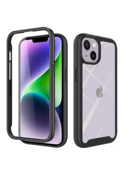 Husa pentru iPhone 14 Plus + Folie - Techsuit Defense360 Pro - Black