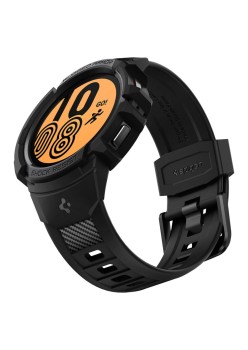 Husa pentru Samsung Galaxy Watch 4/5 (44mm) + Curea - Spigen Rugged Armor Pro - Black