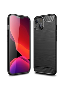 Husa pentru iPhone 14 Plus - Techsuit Carbon Silicone - Black