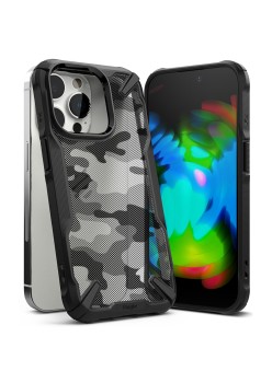 Husa pentru iPhone 14 Pro - Ringke Fusion X Design - Camo Black