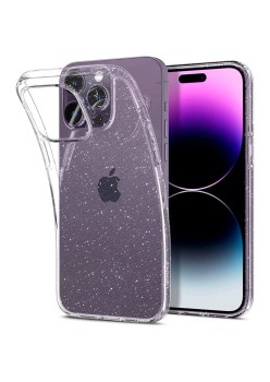 Husa pentru iPhone 14 Pro - Spigen Liquid Crystal Glitter - Crystal Quartz