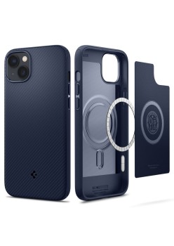 Husa pentru iPhone 14 - Spigen Mag Armor - Navy Blue