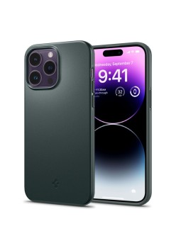 Husa pentru iPhone 14 Pro Max - Spigen Thin Fit - Abyss Green