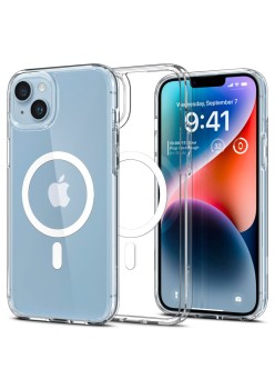Husa pentru iPhone 14 - Spigen Ultra Hybrid MagSafe - White