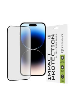 Folie pentru iPhone 14 Pro - Techsuit 111D Full Cover / Full Glue Glass - Black