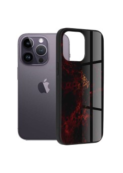 Husa pentru iPhone 14 Pro Max - Techsuit Glaze Series - Red Nebula