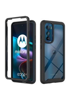 Husa pentru Motorola Edge 30 + Folie - Techsuit Defense360 Pro - Black