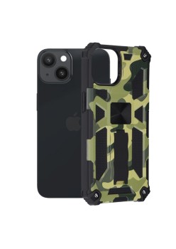 Husa pentru iPhone 14 - Techsuit Blazor Series - Camo Lime