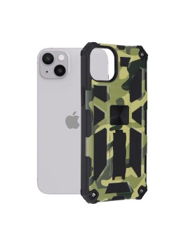 Husa pentru iPhone 14 Plus - Techsuit Blazor Series - Camo Lime