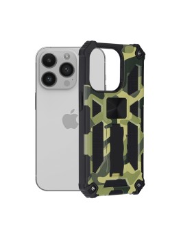 Husa pentru iPhone 14 Pro - Techsuit Blazor Series - Camo Lime