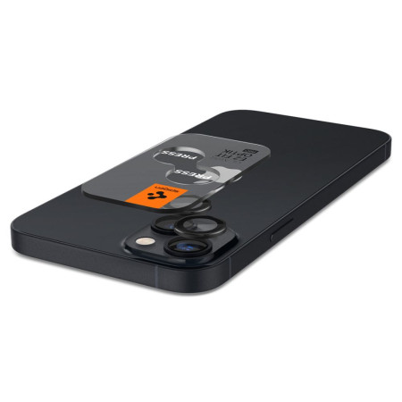 Folie Camera pentru iPhone 14 / 14 Plus (set 2) Spigen Optik.tR EZ FIT, Black