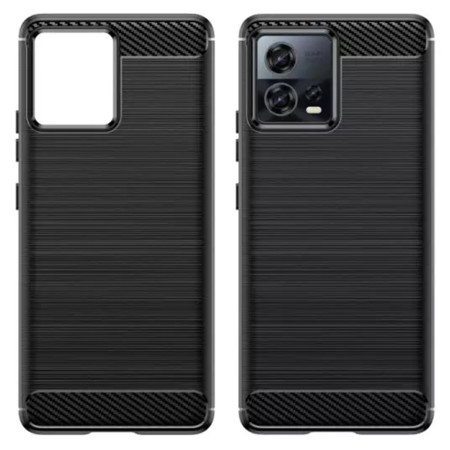 Husa Carbon compatibila Motorola Edge 30 Fusion Protect Anti-Soc, Negru