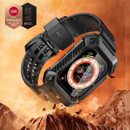 Husa pentru Apple Watch 10 46mm + Curea - Supcase Unicorn Beetle Pro - Black