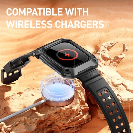 Husa pentru Apple Watch 10 46mm + Curea - Supcase Unicorn Beetle Pro - Black