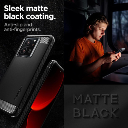 Husa pentru Xiaomi 13T / 13T Pro Spigen Rugged Armor, Black