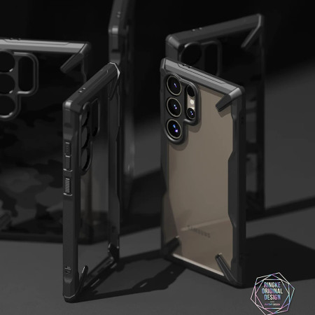 Husa pentru Samsung Galaxy S24 Ultra, Ringke Fusion X Design, Camo Black