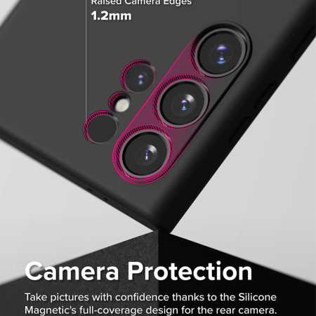 Husa pentru Samsung Galaxy S24 Ultra, Ringke Silicone Magnetic, Pink Sand