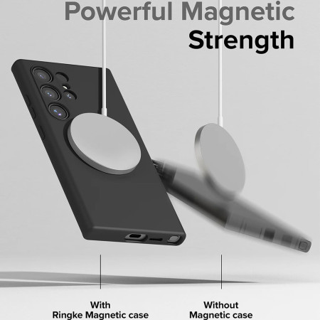 Husa pentru Samsung Galaxy S24 Ultra, Ringke Silicone Magnetic, Lavender