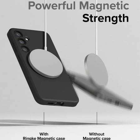 Husa pentru Samsung Galaxy S24, Ringke Silicone Magnetic, Stone